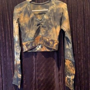 Flowerpot Handmade crop shirt, size small / medium like new